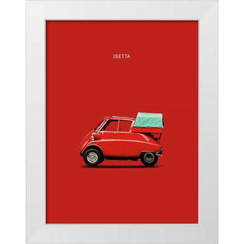 BMW Isetta 300 White Modern Wood Framed Art Print by Rogan, Mark