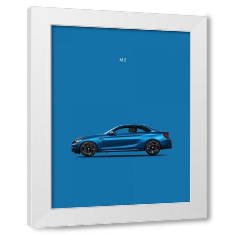 BMW M2 White Modern Wood Framed Art Print by Rogan, Mark