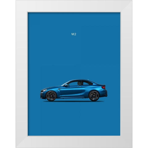 BMW M2 White Modern Wood Framed Art Print by Rogan, Mark