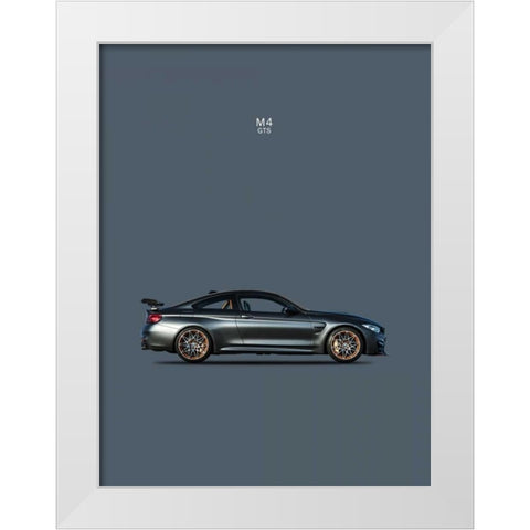 BMW M4 GTS White Modern Wood Framed Art Print by Rogan, Mark