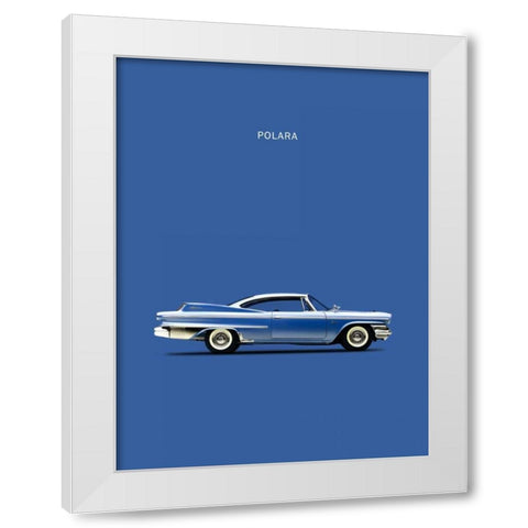 Dodge Polara D500 1960 White Modern Wood Framed Art Print by Rogan, Mark