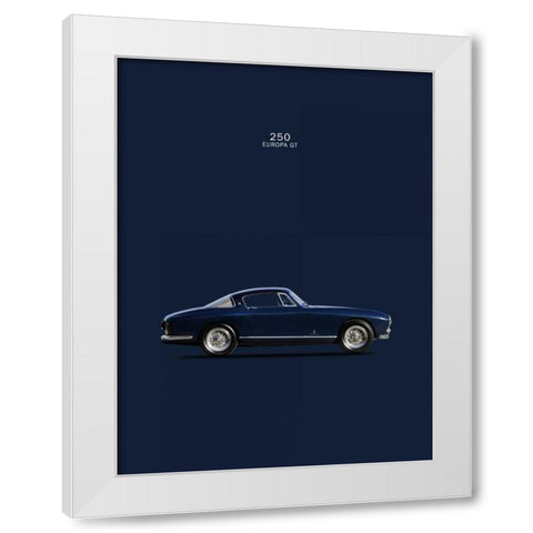 Ferrari 250 Europa GT 1955 White Modern Wood Framed Art Print by Rogan, Mark