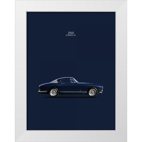 Ferrari 250 Europa GT 1955 White Modern Wood Framed Art Print by Rogan, Mark