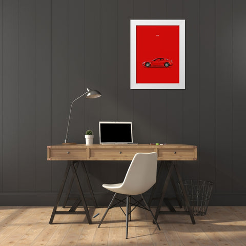 Mazda RX8 White Modern Wood Framed Art Print by Rogan, Mark