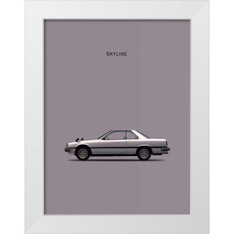 Nissan Skyline 2000GT White Modern Wood Framed Art Print by Rogan, Mark