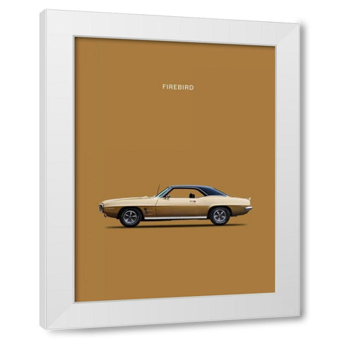 Pontiac Firebird 1969 White Modern Wood Framed Art Print by Rogan, Mark