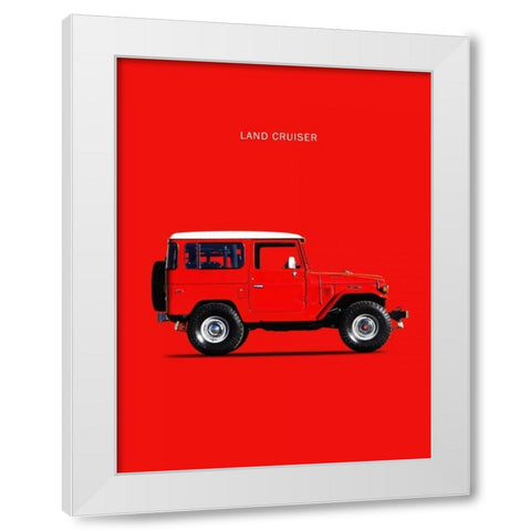 Toyota Land Cruiser FJ40 1977 White Modern Wood Framed Art Print by Rogan, Mark