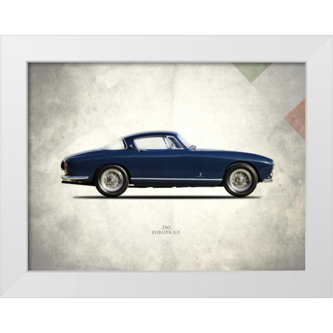 Ferrari 250 Europa GT 1955 White Modern Wood Framed Art Print by Rogan, Mark