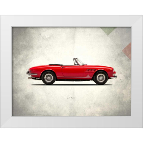 Ferrari 275GTS 1966 White Modern Wood Framed Art Print by Rogan, Mark