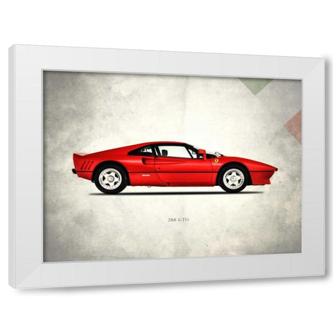 Ferrari 288-GTO Berlinetta 198 White Modern Wood Framed Art Print by Rogan, Mark