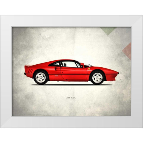 Ferrari 288-GTO Berlinetta 198 White Modern Wood Framed Art Print by Rogan, Mark