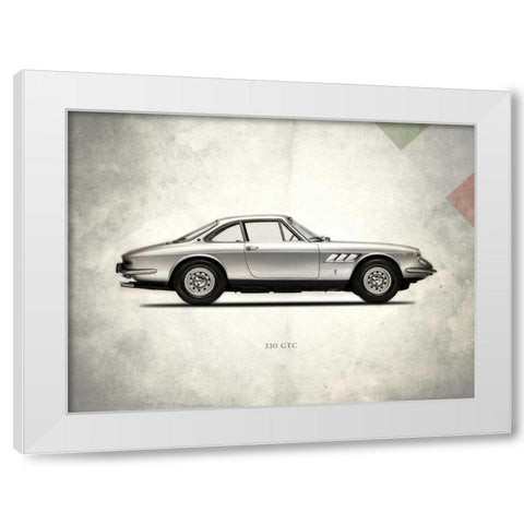 Ferrari 330GTC 1968 White Modern Wood Framed Art Print by Rogan, Mark