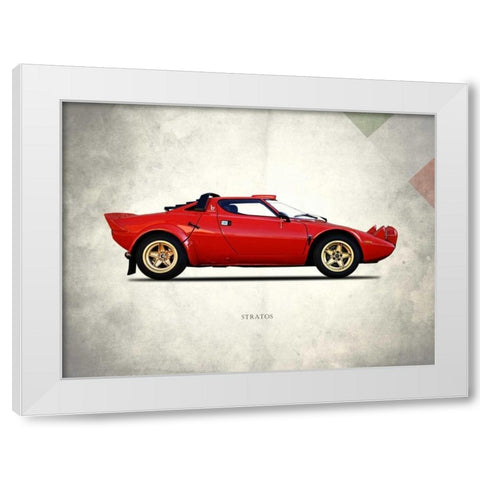 Lancia Stratos 1974 White Modern Wood Framed Art Print by Rogan, Mark