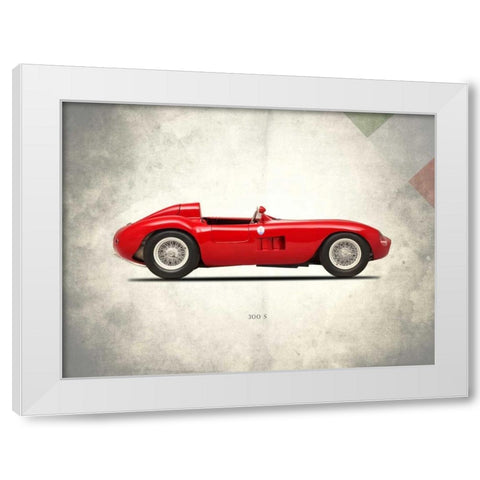 Maserati 300-S 1955 White Modern Wood Framed Art Print by Rogan, Mark