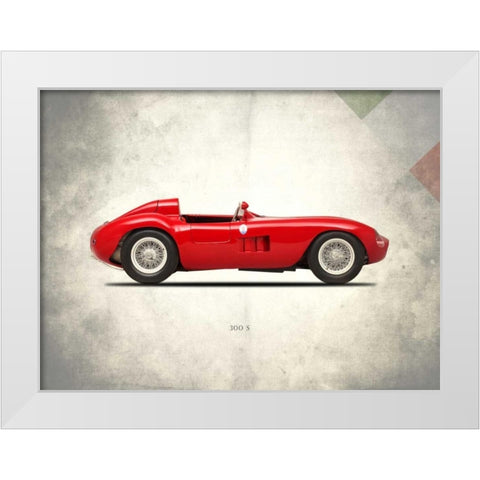 Maserati 300-S 1955 White Modern Wood Framed Art Print by Rogan, Mark