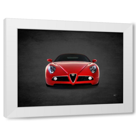 Alfa Romeo 8C 2008 White Modern Wood Framed Art Print by Rogan, Mark