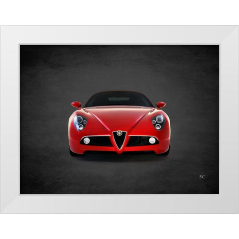 Alfa Romeo 8C 2008 White Modern Wood Framed Art Print by Rogan, Mark