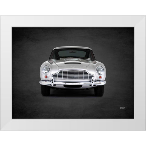 Aston Martin DB5 1965 White Modern Wood Framed Art Print by Rogan, Mark