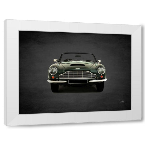 Aston Martin DB6 1965 White Modern Wood Framed Art Print by Rogan, Mark