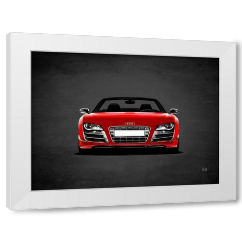 Audi R8 White Modern Wood Framed Art Print by Rogan, Mark
