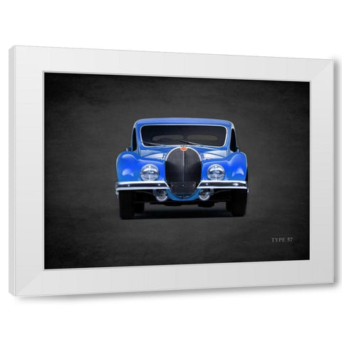 Bugatti Type-57 1936 White Modern Wood Framed Art Print by Rogan, Mark