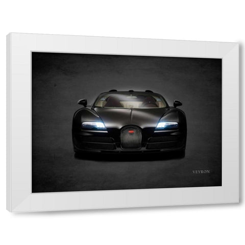 Bugatti Veyron White Modern Wood Framed Art Print by Rogan, Mark
