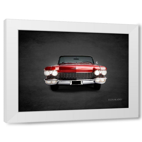 Cadillac Eldorado White Modern Wood Framed Art Print by Rogan, Mark