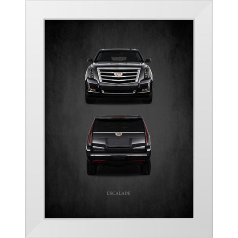 Cadillac Escalade White Modern Wood Framed Art Print by Rogan, Mark