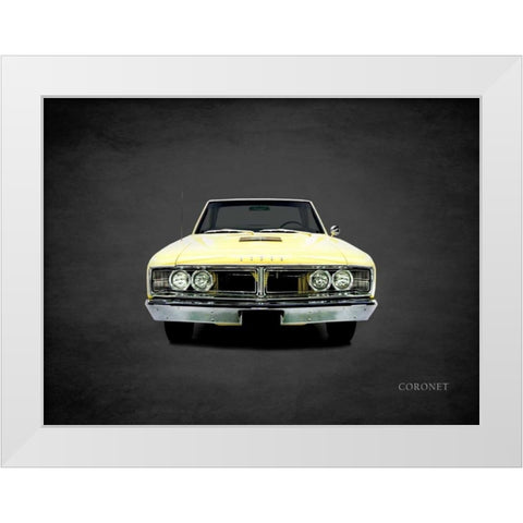 Dodge Coronet 1966 White Modern Wood Framed Art Print by Rogan, Mark