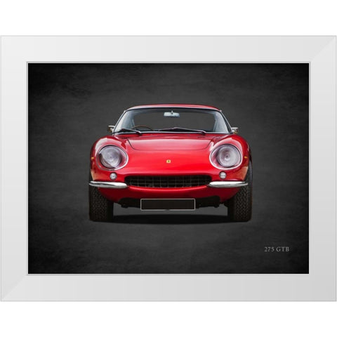 Ferrari 275 GTB 1966 White Modern Wood Framed Art Print by Rogan, Mark