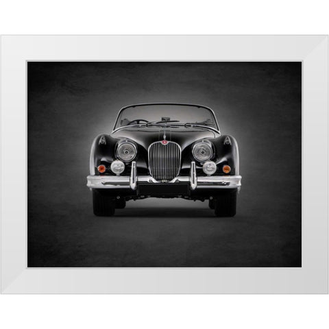 Jaguar XK150 1958 White Modern Wood Framed Art Print by Rogan, Mark