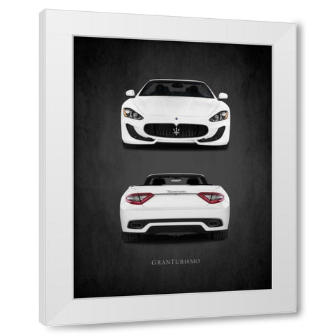 Maserati GranTurismo White Modern Wood Framed Art Print by Rogan, Mark