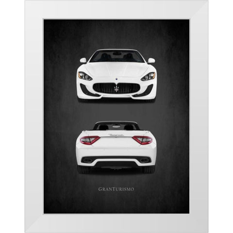 Maserati GranTurismo White Modern Wood Framed Art Print by Rogan, Mark