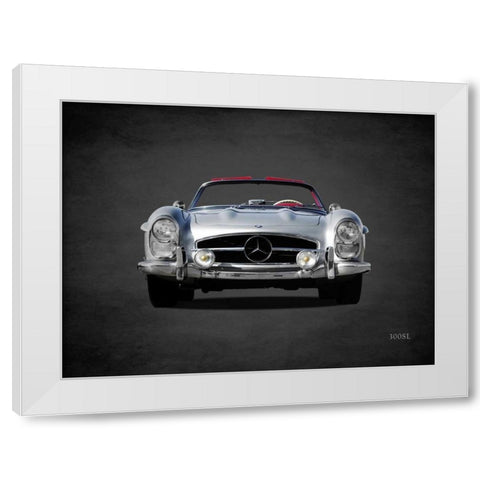 Mercedes Benz 300SL 1958 White Modern Wood Framed Art Print by Rogan, Mark