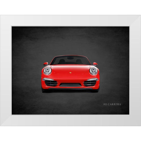 Porsche 911 Carrera White Modern Wood Framed Art Print by Rogan, Mark