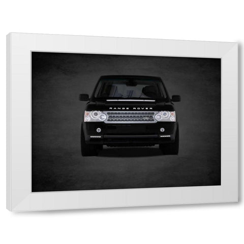 Range Rover White Modern Wood Framed Art Print by Rogan, Mark