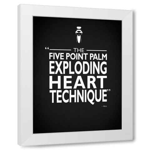 Kill Bill - Exploding Heart White Modern Wood Framed Art Print by Rogan, Mark