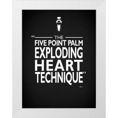 Kill Bill - Exploding Heart White Modern Wood Framed Art Print by Rogan, Mark