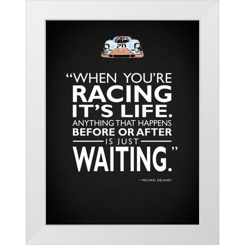 Le Mans Is Just Waiting White Modern Wood Framed Art Print by Rogan, Mark