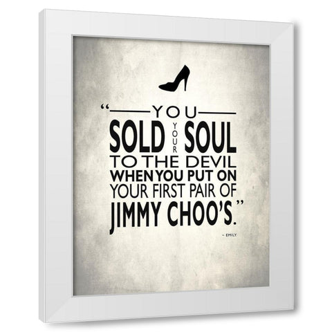 Sold Your Soul To The Devil White Modern Wood Framed Art Print by Rogan, Mark