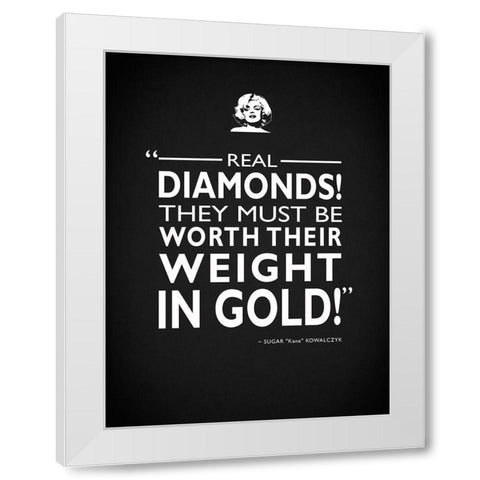SomeLike It Hot Real Diamonds White Modern Wood Framed Art Print by Rogan, Mark