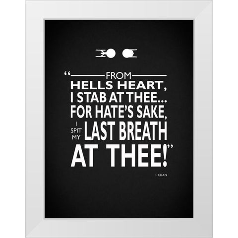 Star Trek- Spit Last Breath White Modern Wood Framed Art Print by Rogan, Mark