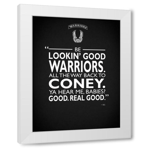 Warriors Lookin Good White Modern Wood Framed Art Print by Rogan, Mark
