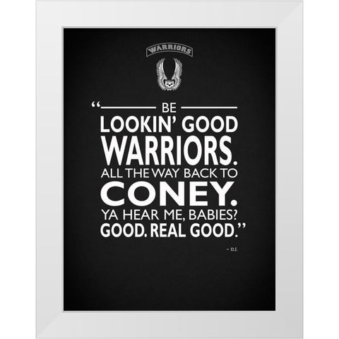 Warriors Lookin Good White Modern Wood Framed Art Print by Rogan, Mark