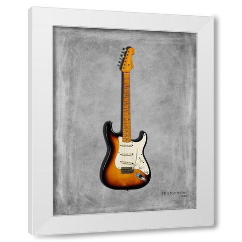 Fender Stratocaster 54 White Modern Wood Framed Art Print by Rogan, Mark