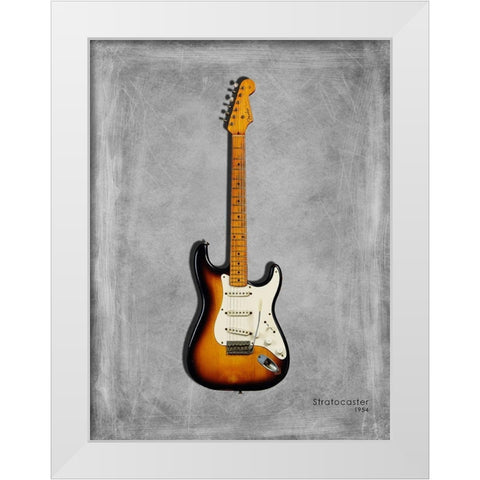 Fender Stratocaster 54 White Modern Wood Framed Art Print by Rogan, Mark