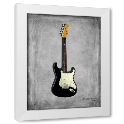 Fender Stratocaster 59 White Modern Wood Framed Art Print by Rogan, Mark
