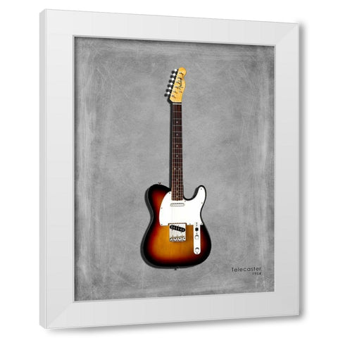 Fender Telecaster 64 White Modern Wood Framed Art Print by Rogan, Mark