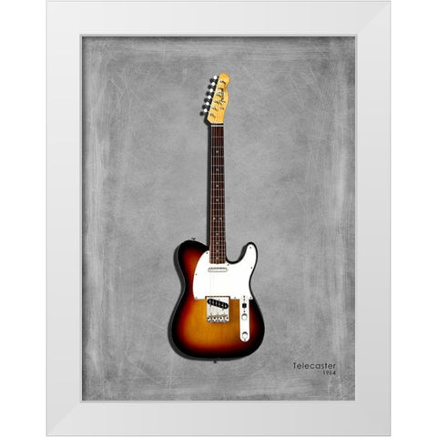 Fender Telecaster 64 White Modern Wood Framed Art Print by Rogan, Mark