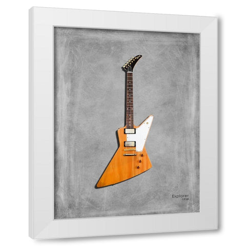 Gibson Explorer 58 White Modern Wood Framed Art Print by Rogan, Mark